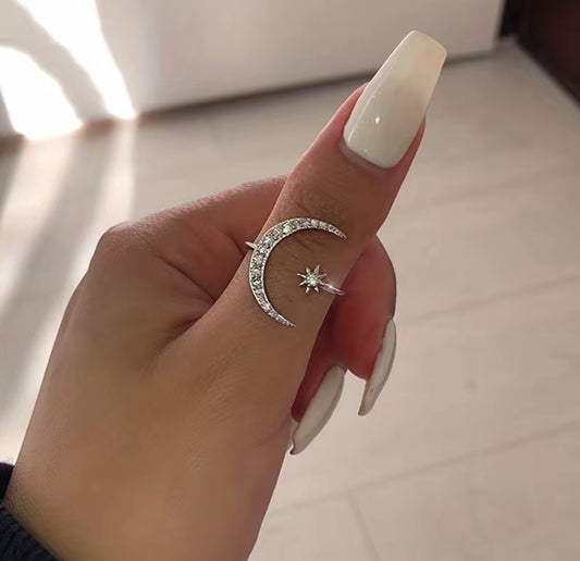 Ring Moon & Sun Design