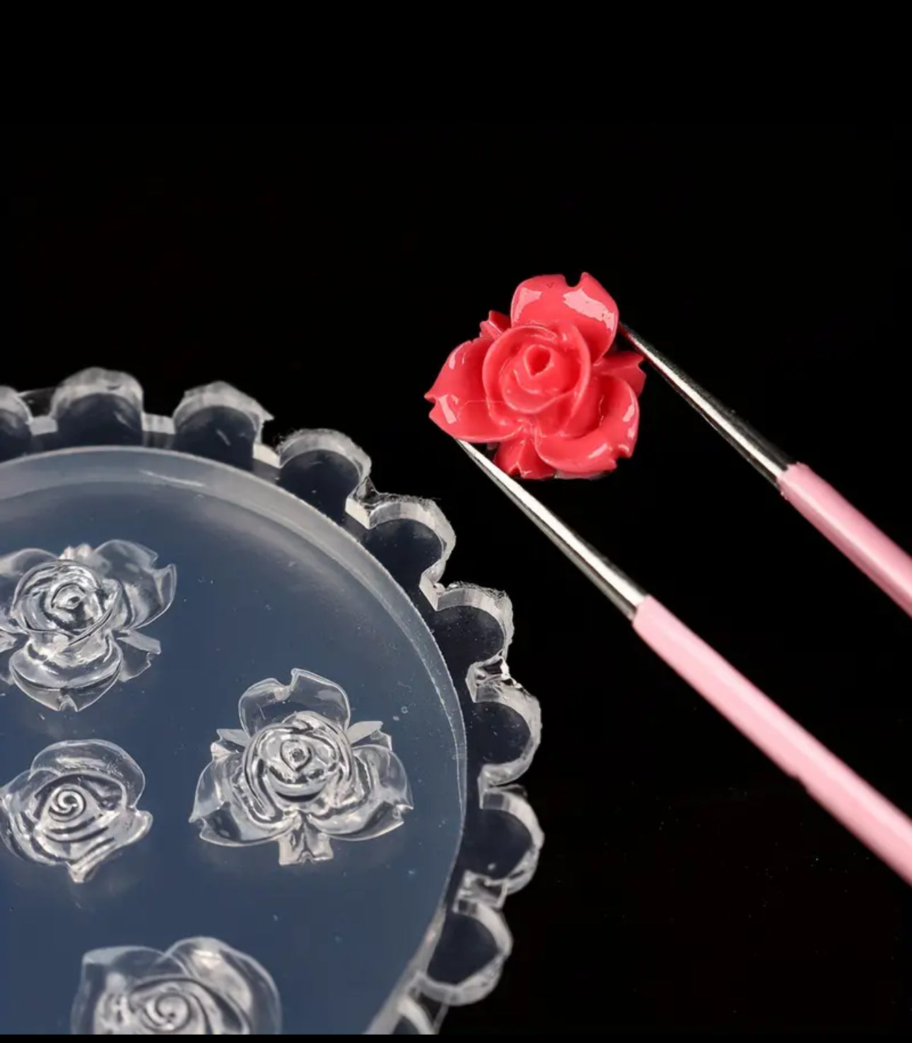 Silicone Carving Molde 3D Rose Flower