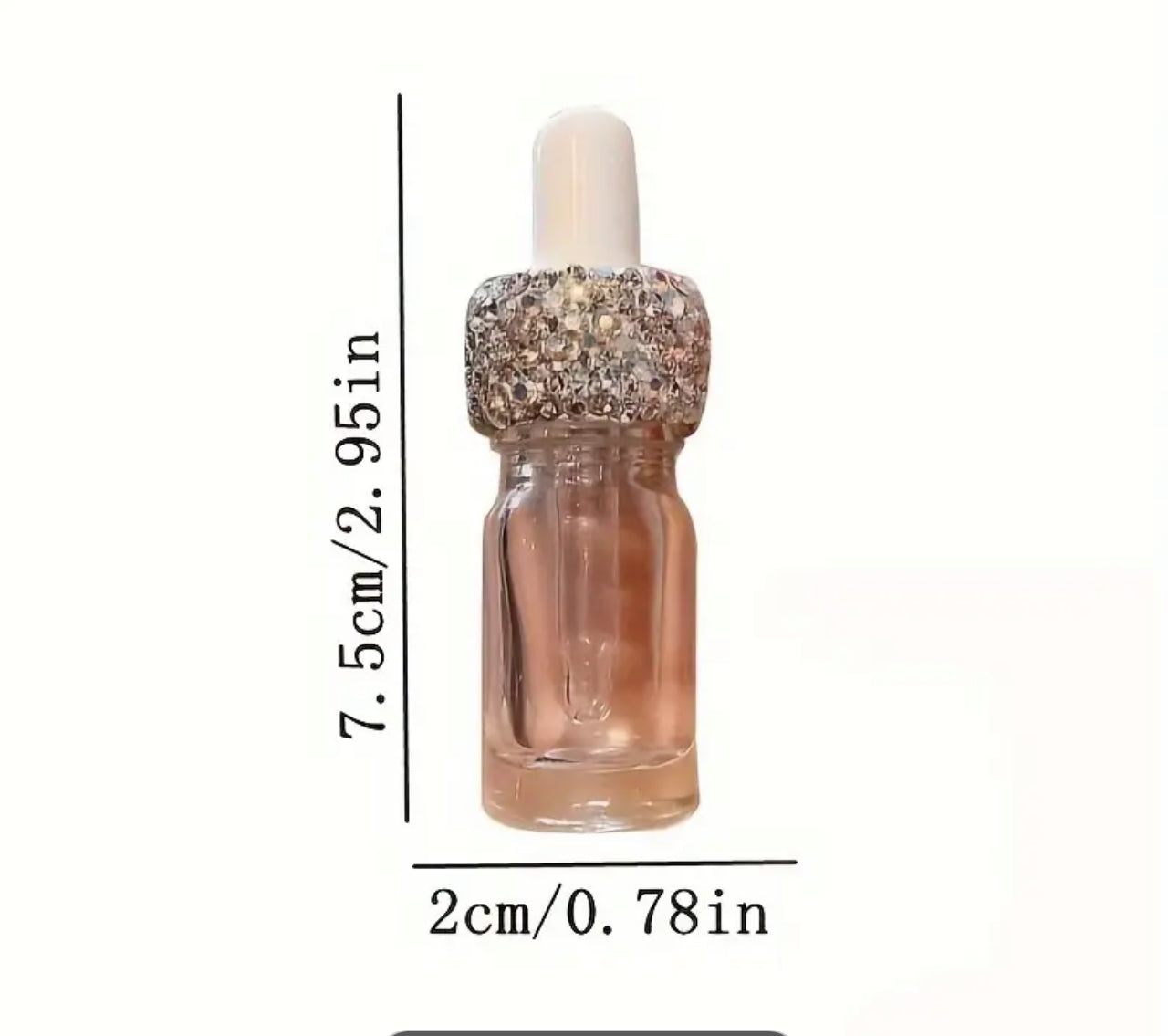 Mini Dropper Empty Sparkling Bottle (for cuticle oil)