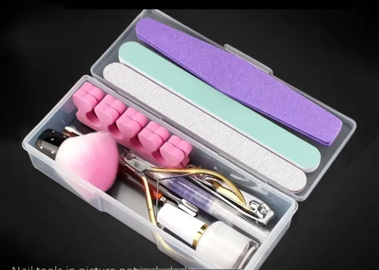 Clear Manicure Tool Box