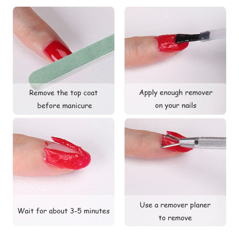 Gel Nail Polish Remover & Triangle Cuticle Pusher